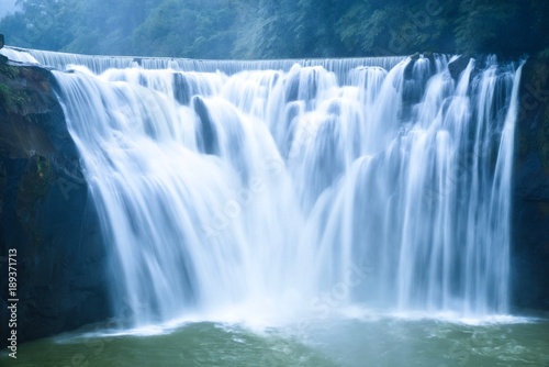 Breathtaking View of Shifen Waterfall in Pingxi District
