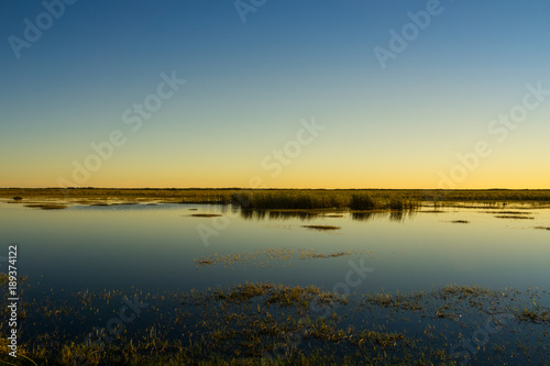 USA, Florida, Evening atmosphere over everglades national park with beautiful reflections