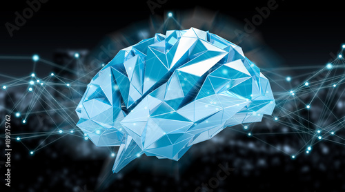 Human brain digital x-ray 3D rendering © sdecoret