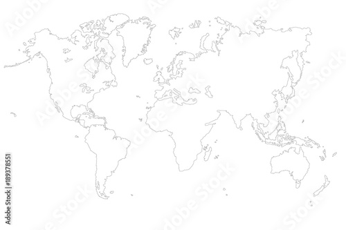 World map. Vector Illustration