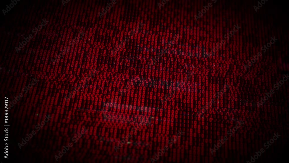 Corrupted computer data loss abstract background with glitch effects over digital binary code. IT industry, cybersecurity and networks concept