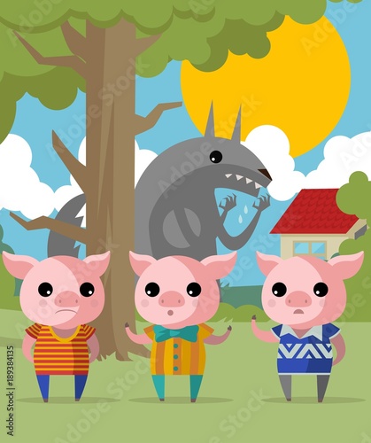 three little pigs fantasy tale