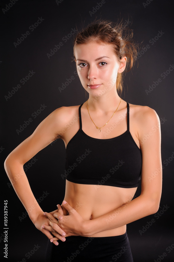 portrait of a pretty sporty girl