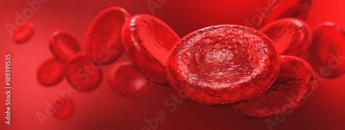 Canvas-taulu Erythrocytes, red blood cells