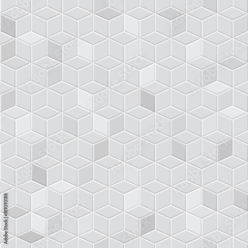 Seamless pattern of gray cubes