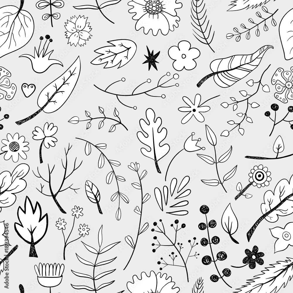 Fototapeta premium Floral Seamless Background