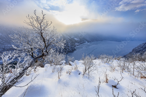 Danube Gorges in winter, Romania