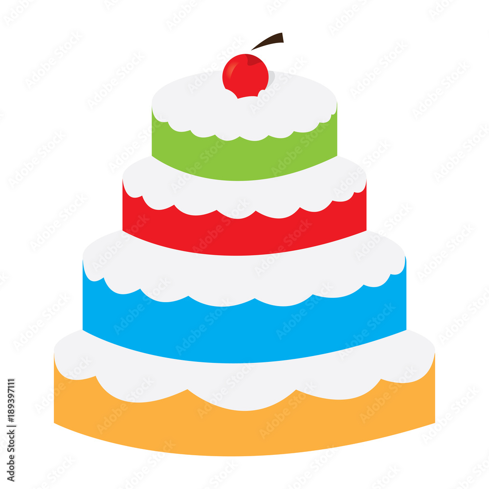 Isolated layer cake Isolated layer cake