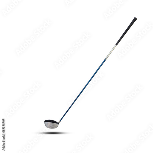 Golf club, wood no 1,driver, 1-wood,club for T-Off.isolated on white background.