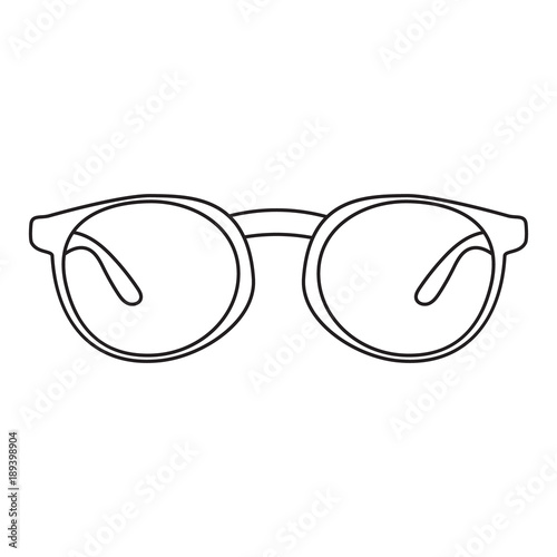 Icon with a picture of a frame for glasses. A simple drawing without pouring. Vector illustration