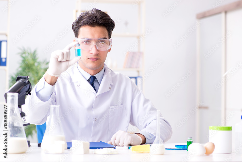 Food scientist testing new stuff in the lab Food scientist testing new stuff in the lab