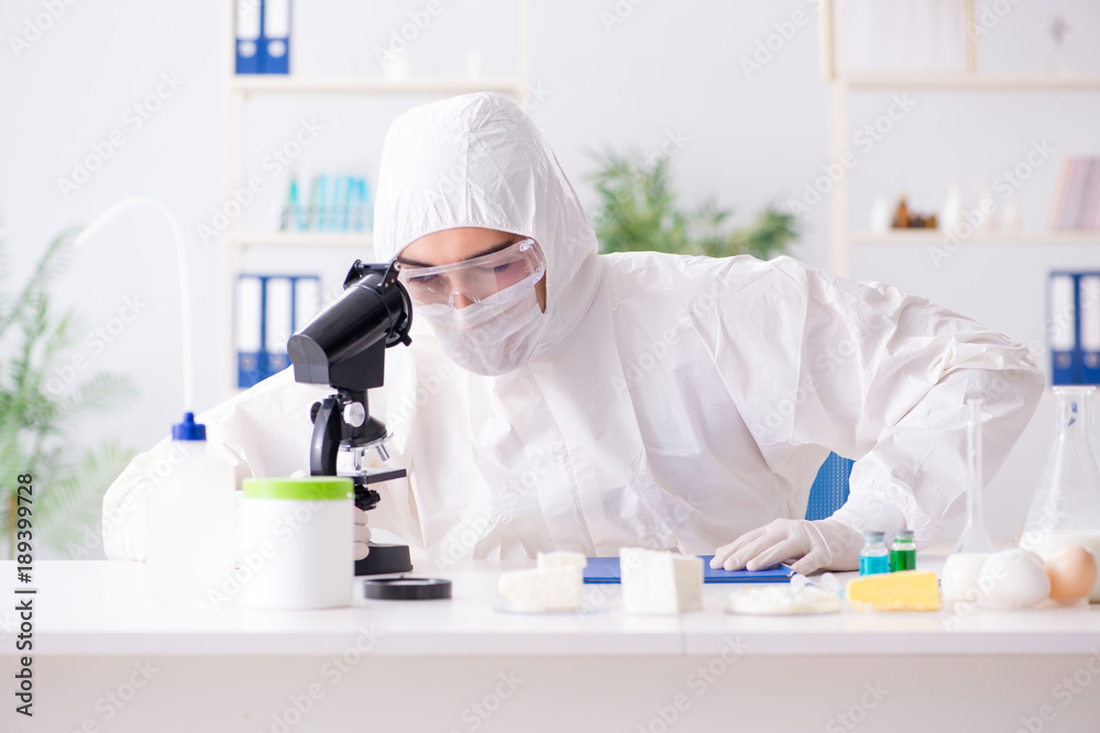 Food scientist testing new stuff in the lab Food scientist testing new stuff in the lab