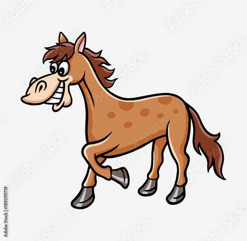 Horse animal cartoon character  good use for symbol  logo  web icon  mascot  game  or any design you want.