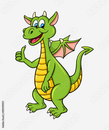 Dragon cartoon character  good use for symbol  logo  web icon  mascot  sticker  or any design you want.