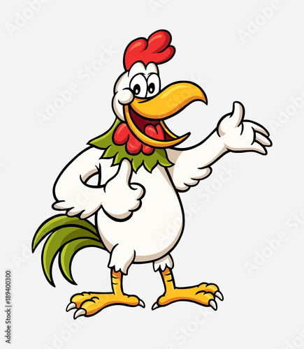 Rooster cartoon character, good use for symbol, mascot, sign, sticker, game or any design you want.