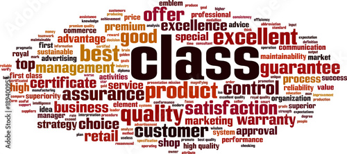 Class word cloud concept