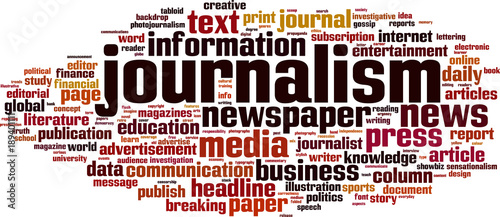 Journalism word cloud concept