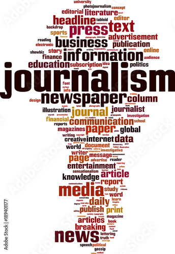 Journalism word cloud concept