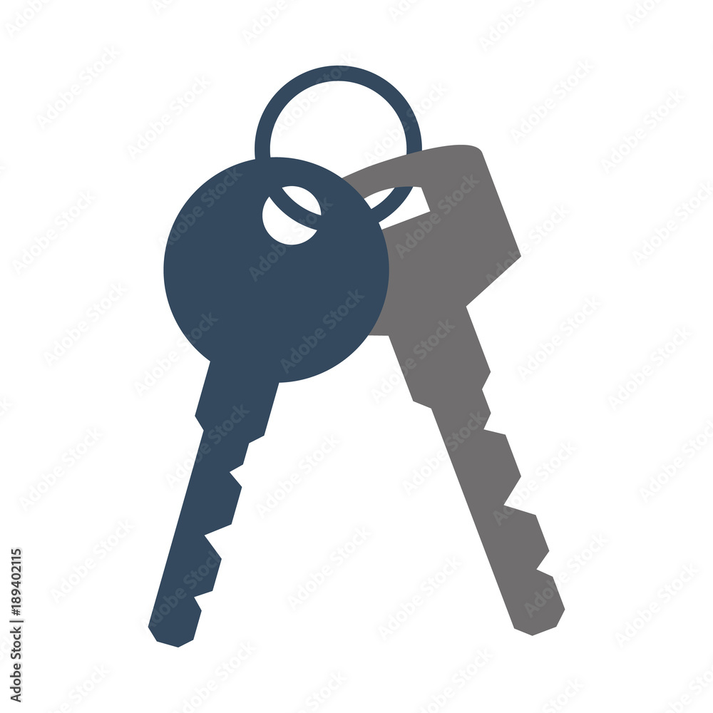 Bunch of Keys Icon on white background. Bunch of Keys Icon on white background.