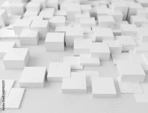 White 3d surface cubes variation