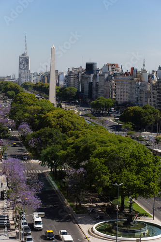 Vista del obelisco de Buenos Aires photo