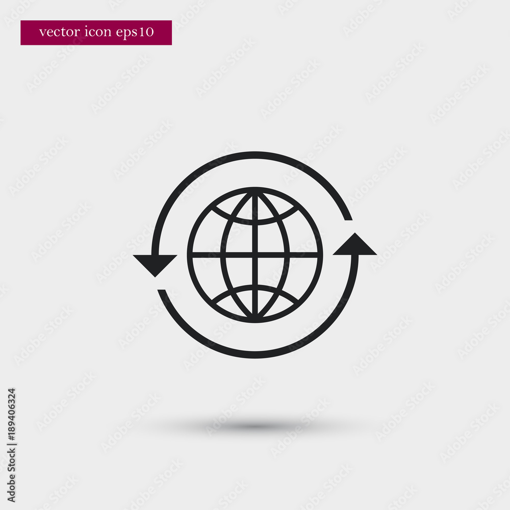 Globe icon simple business vector sign Globe icon simple business vector sign