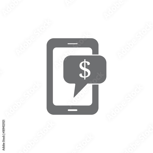 text message with dollar sign icon. Simple element illustration. Business icons universal for web and mobile