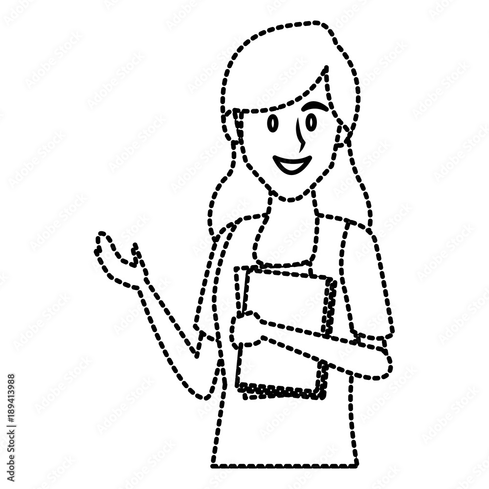 Young woman student cartoon icon vector illustration graphic design Young woman student cartoon icon vector illustration graphic design
