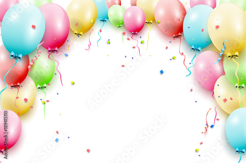 Foto Birthday balloons template
