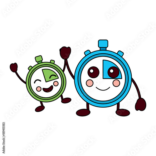 Tableau sur toile chronometers kawaii icon image vector illustration design