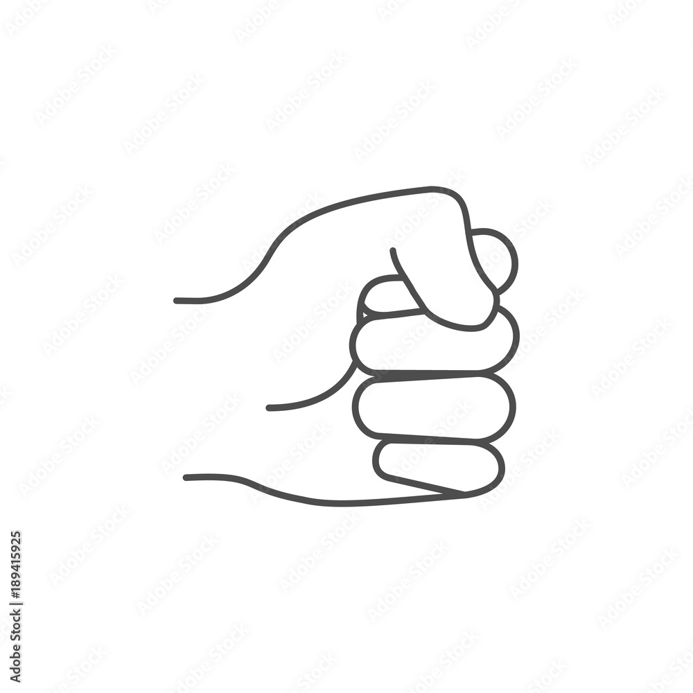 hand sign fist icon. Hands sign elements concept and web apps. Thin line icon for website design and development, app development. Premium icon hand sign fist icon. Hands sign elements concept and web apps. Thin line icon for website design and development, app development. Premium icon