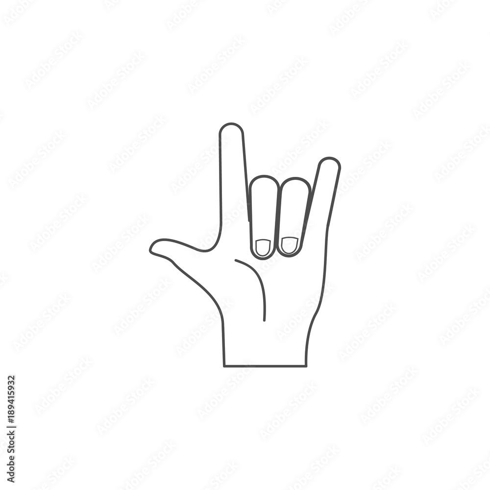 hand sign rock icon. Hands sign elements concept and web apps. Thin line icon for website design and development, app development. Premium icon hand sign rock icon. Hands sign elements concept and web apps. Thin line icon for website design and development, app development. Premium icon