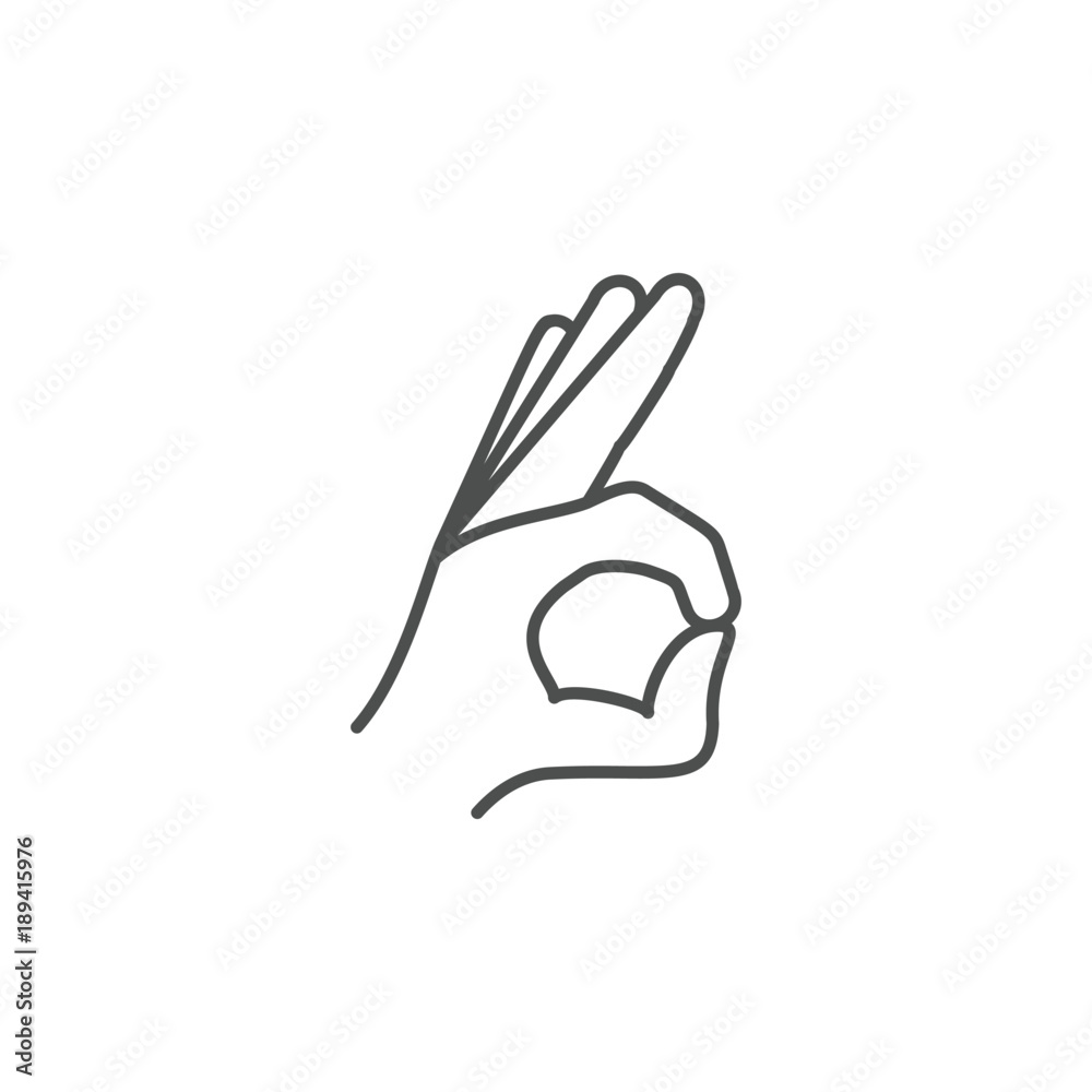 hand sign all is well icon. Hands sign elements concept and web apps. Thin line icon for website design and development, app development. Premium icon hand sign all is well icon. Hands sign elements concept and web apps. Thin line icon for website design and development, app development. Premium icon