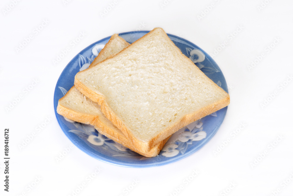 Toast on the white background Toast on the white background