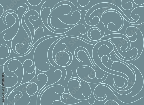 Swirling line art pattern, vector illustration