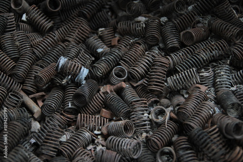 Hundreds of rusty spirals