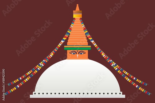 The Great Boudhanath Stupa in Kathmandu, Nepal