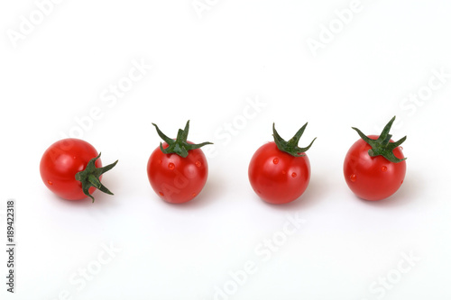 Cherry Tomatoes Isolated on White