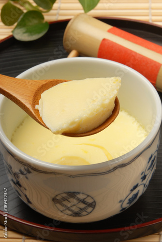 Chawanmushi-Japanese steamed egg custard photo