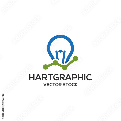 financial bulb lamp logo