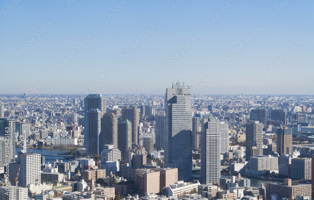 東京風景　中央区　佃　月島