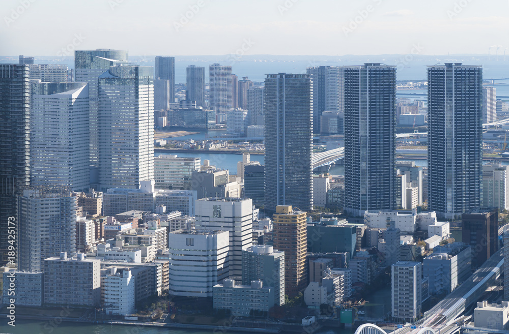 Fototapeta premium 東京風景 東京湾岸エリア 晴海 勝どき 豊洲 有明