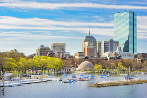 Cityscape of Boston, Back Bay and Charles River, located in Boston, Massachusetts, USA.