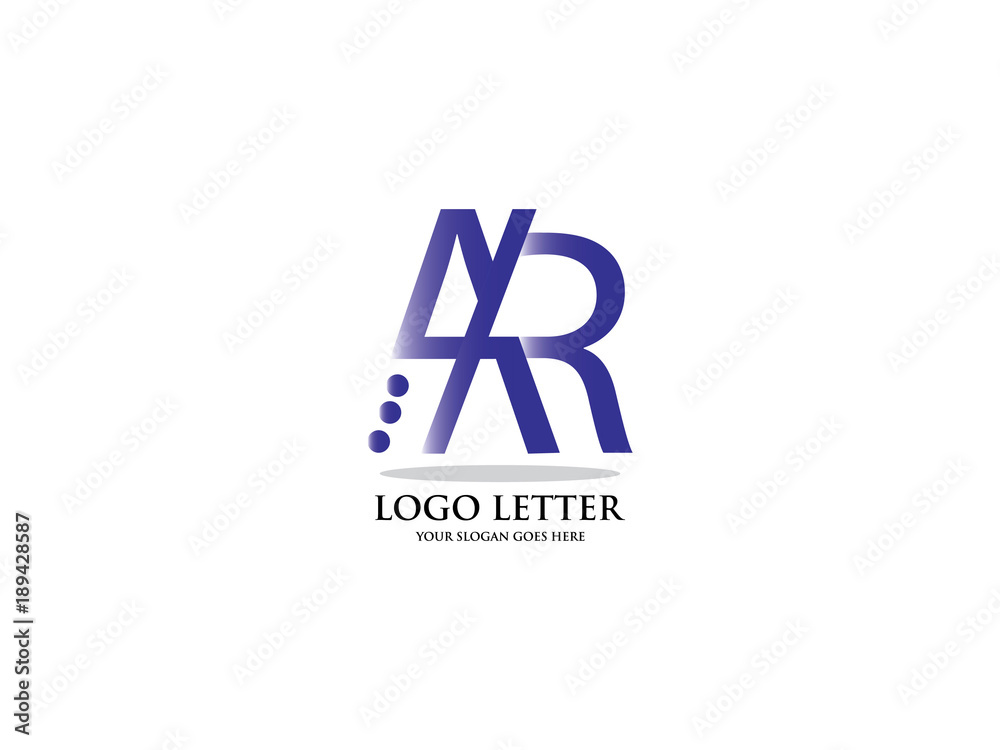 Initial Letter A, and R Design Logo Vector Graphic Branding Letter Element.