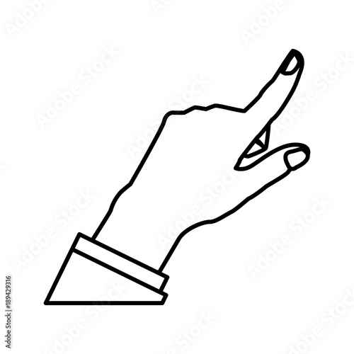 Hand touching symbol icon vector illustration graphic design
