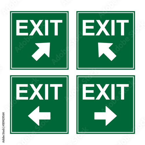 exit sign set vector