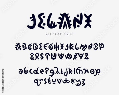 English alphabet. Authentic font