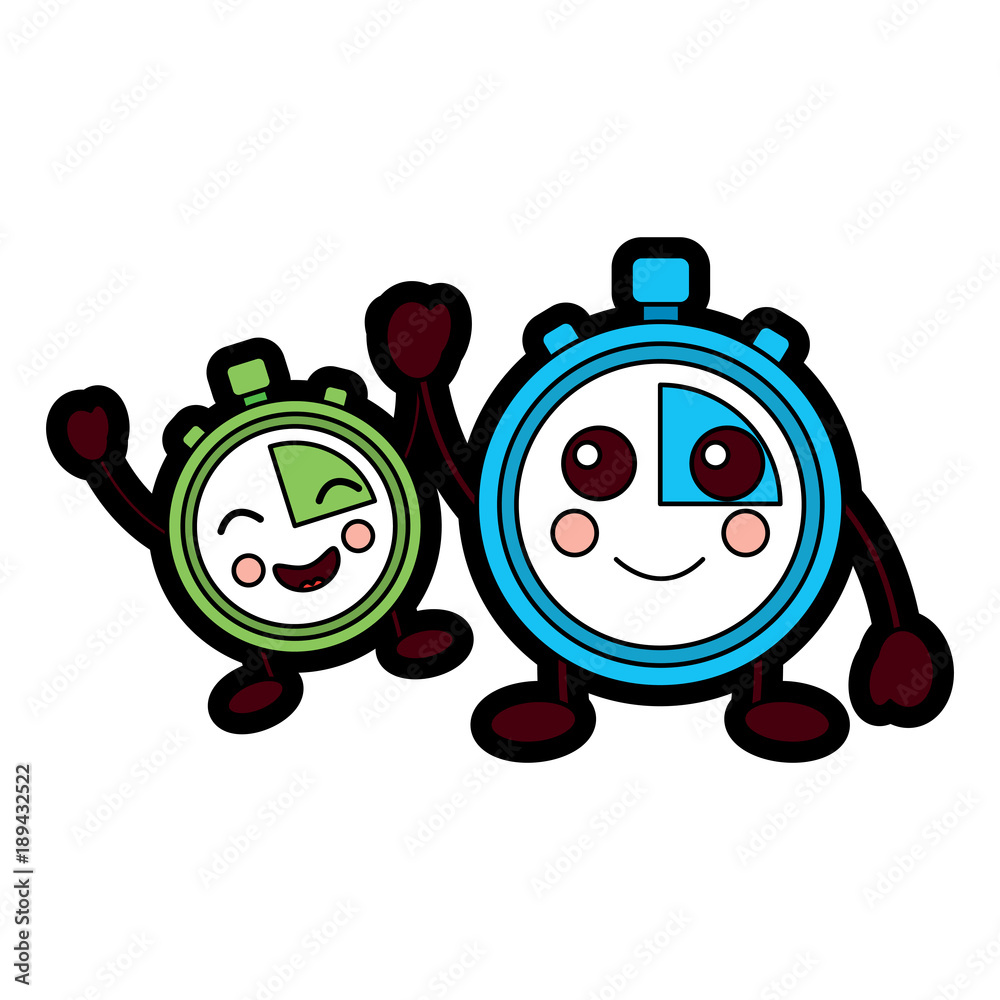 Obraz premium cartoon chronometer countdown speed timer object vector illustration