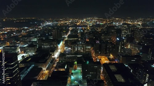 Wallpaper Mural Aerial View Center City Philadelphia & Surrounding Area at Night Torontodigital.ca