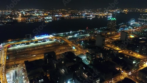 Wallpaper Mural Aerial View Center City Philadelphia & Surrounding Area at Night Torontodigital.ca